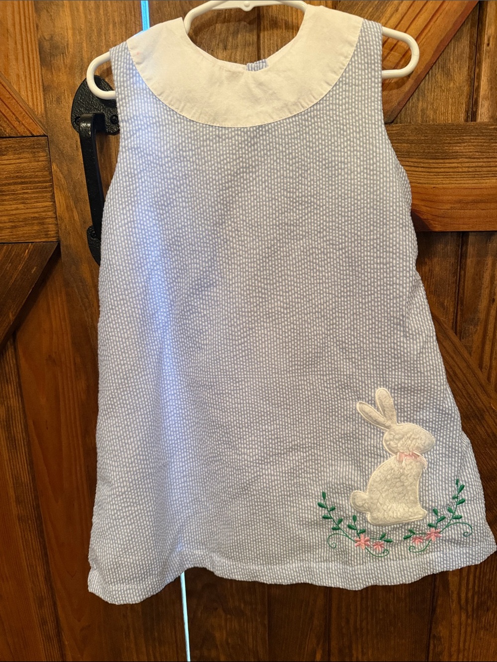 Lil  Cavtus light blue seersucker dress-Size 4T